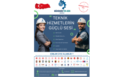 MÜHENDİS TEK-SEN BÜRO SENDİKAMIZIN AFİŞLERİ HAZIRLANMIŞTIR.